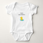 Nieuwe Grandbaby met Baby Duck in Puddle Romper (Voorkant)