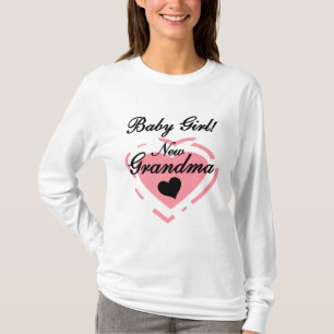 Nieuwe Grandma Baby Girl-overhemden en -cadeaus T-shirt