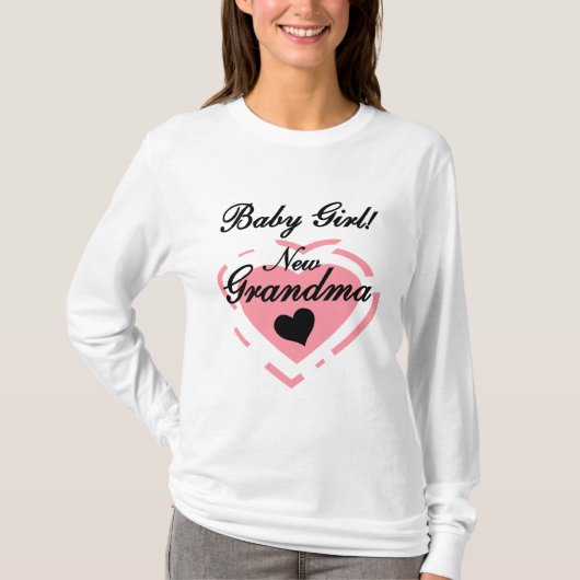 Nieuwe Grandma Baby Girl-overhemden en -cadeaus T-shirt (Voorkant)