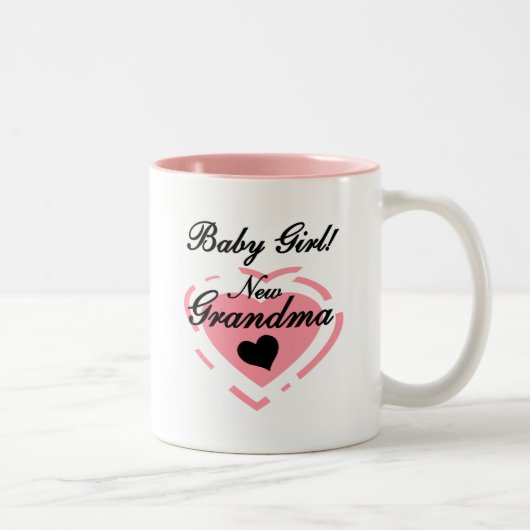 Nieuwe Grandma Baby Girl-overhemden en -cadeaus Tweekleurige Koffiemok (Rechts)