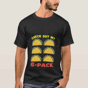 NIEUWE Grappige Bekijk Mijn 6 Pack Taco Cinco De M T-shirt