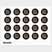 Nieuwe grappige getergde poppengezicht meme ronde sticker (Vel)