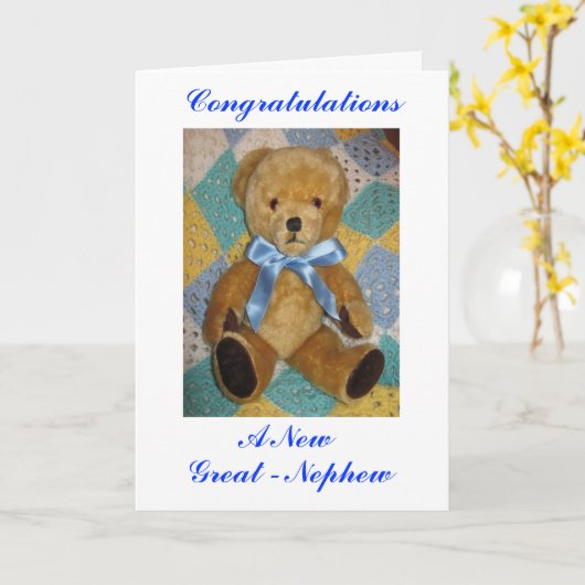 Nieuwe Great-Nephew Kaart (Gele Bloem)