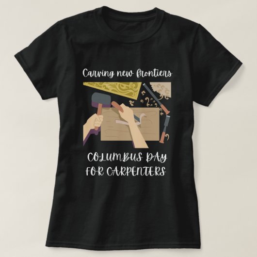 "Nieuwe grenzen snijden - Columbus Day..." T-shirt (Design voorkant)