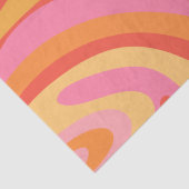 Nieuwe Groef Retro Abstract Patroonroze en Oranje Tissuepapier (Detail)