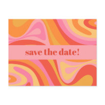 Nieuwe Groef Retro Abstract Roze en Oranje