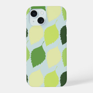 Nieuwe groene bladpatroon telefoonhoes iPhone 15 case
