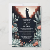 Nieuwe Groene Boho Blad Woestijn Cactussen Succule Kaart (Voorkant)