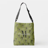 Nieuwe groene cactus drukken aangepaste cross-body crossbody tas (Achterkant)