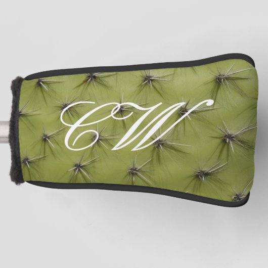 Nieuwe groene cactus drukken golfcadeau voor acces golfheadcover (Voorkant)
