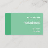Nieuwe groene hedendaagse transparantie visitekaartje (Achterkant)