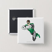 Nieuwe groene lantaarn 1 vierkante button 5,1 cm (Voorkant /achterkant)