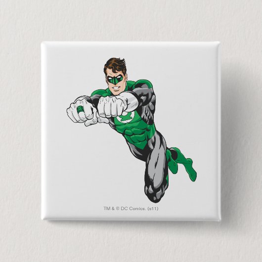 Nieuwe groene lantaarn 1 vierkante button 5,1 cm (Voorkant)