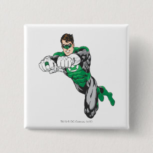 Nieuwe groene lantaarn 1 vierkante button 5,1 cm