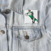 Nieuwe groene lantaarn 1 vierkante button 5,1 cm (In situ)