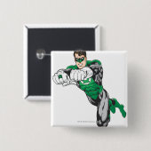 Nieuwe groene lantaarn 1 vierkante button 5,1 cm (Voorkant /achterkant)