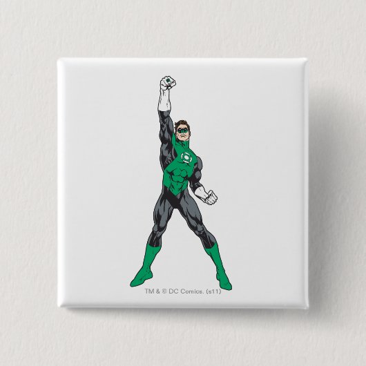 Nieuwe groene lantaarn 2 vierkante button 5,1 cm (Voorkant)