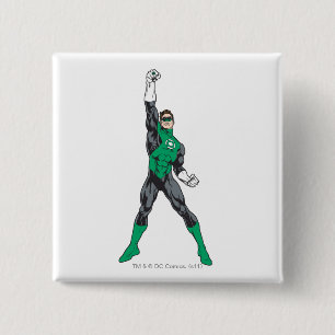 Nieuwe groene lantaarn 2 vierkante button 5,1 cm