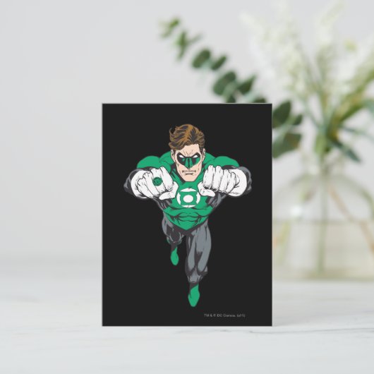 Nieuwe groene lantaarn 3 briefkaart (Staand voorkant)