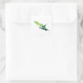 Nieuwe groene lantaarn 5 vierkante sticker (Tas)