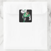 Nieuwe groene lantaarn 6 vierkante sticker (Tas)