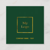 Nieuwe groene logo QR-code moderne Vierkante Visitekaartje (Voorkant)