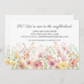 Nieuwe Groepering Inleiding Roze Gele Floral Aankondiging (Voorkant / Achterkant)