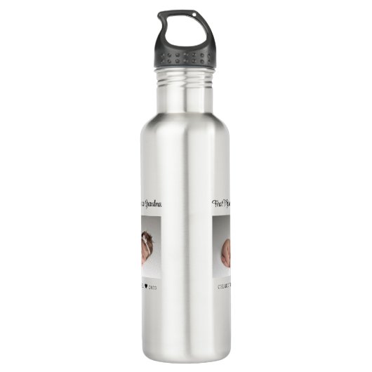 nieuwe grootmoeder eerste moederdag baby foto waterfles  (Achterkant)