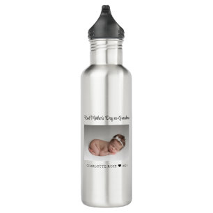 nieuwe grootmoeder eerste moederdag baby foto waterfles 