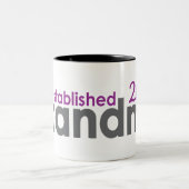 Nieuwe grootmoeder opgericht in 2012 tweekleurige koffiemok (Center)