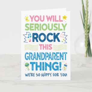 Nieuwe Grootouder Gefeliciteerd, Je Gaat Dit Rocke Kaart