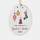 Nieuwe grootouders - Aangepaste opa Keramisch Ornament (Rechts)