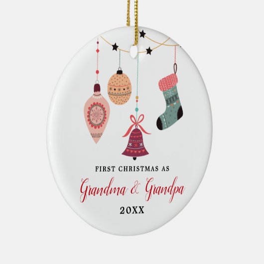 Nieuwe grootouders - Aangepaste opa Keramisch Ornament (Rechts)