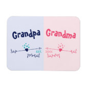 Nieuwe grootouders - Baby of zwangerschapsaankondi Magneet (Horizontaal)