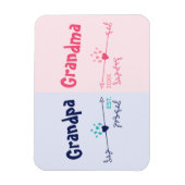 Nieuwe grootouders - Baby of zwangerschapsaankondi Magneet (Verticaal)