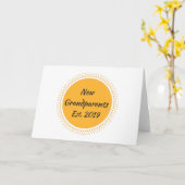 Nieuwe grootouders Est. 2019 Graphic Yellow Sun Kaart (Gele Bloem)