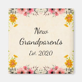 Nieuwe grootouders Est. Floral Magnet 2020 (Voorkant)