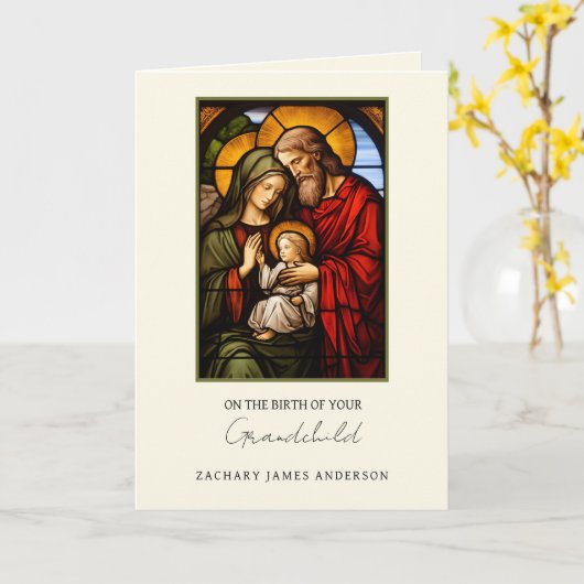 Nieuwe Grootouders Gefeliciteerd Gebed Religieus Kaart (Gele Bloem)