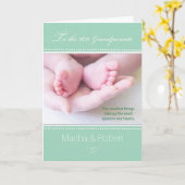 Nieuwe grootouders Genderneutraal Groen Kaart (Gele Bloem)