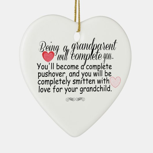 Nieuwe grootouders keramisch ornament (Rechts)