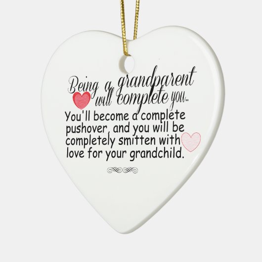 Nieuwe grootouders keramisch ornament (Links)