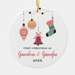Nieuwe grootouders Persoonlijke oma opa Keramisch Ornament