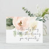 Nieuwe grootouders Zwangerschap onthullen ouderlij Kaart (Staand voorkant)