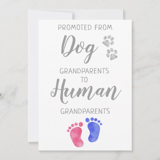 Nieuwe grootouders Zwangerschap uit de hond Aankondiging (Voorkant)