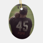 Nieuwe Grootvader Dubbelzijdig Porselein Vakantie Keramisch Ornament (Achterkant)