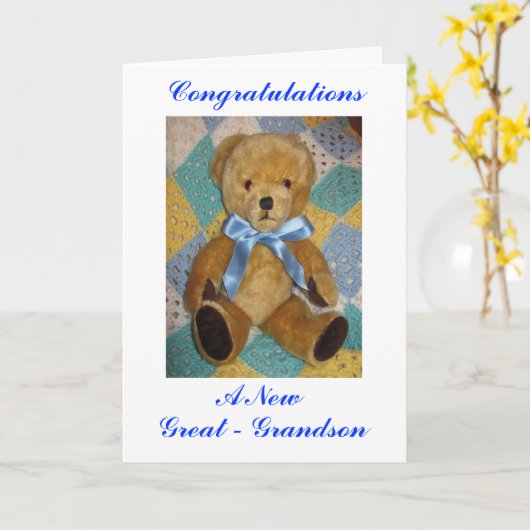 Nieuwe Grootzoon Kaart (Gele Bloem)