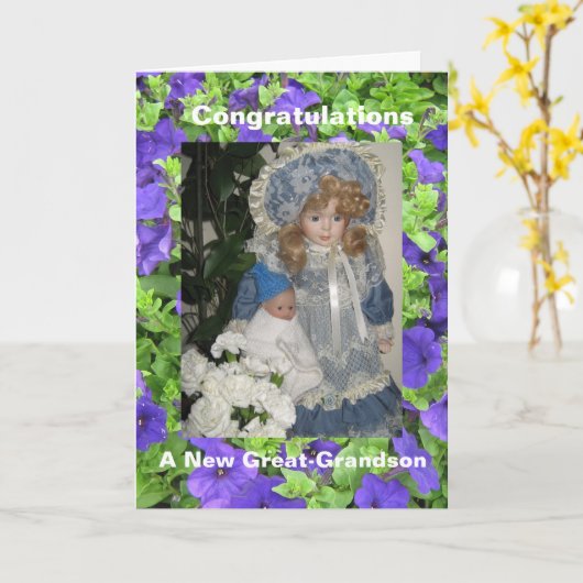 nieuwe grootzoon kaart (Gele Bloem)