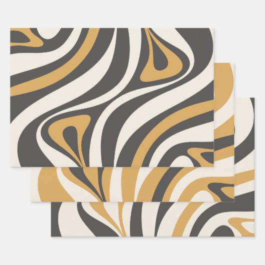 Nieuwe Groove Funky Chic Retro Modern Abstract Inpakpapier Vel (Set)