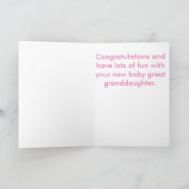 Nieuwe grote achterkleindochter giraffe kaart (Binnen)