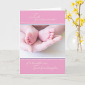 Nieuwe Grote Grootmoeder Geboorte van Grote Kleind Kaart (Gele Bloem)